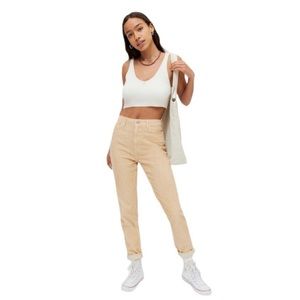 Urban Outfitters BDG Tan Corduroy High-Rise Mom Pants